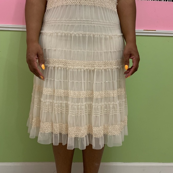 Max studio cream lace with sequin detail dress - Picture 11 of 11